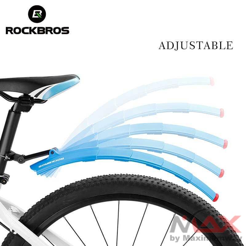 Spakbor Sepeda Rockbros Spakbor Sepeda Telescopic Fender Tail Light - DNB-1001 Warna Hitam