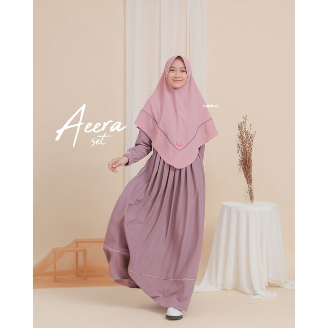 Naisha Aeera Set Khimar / Dress Premium / Gamis Premium / Baju Muslimah