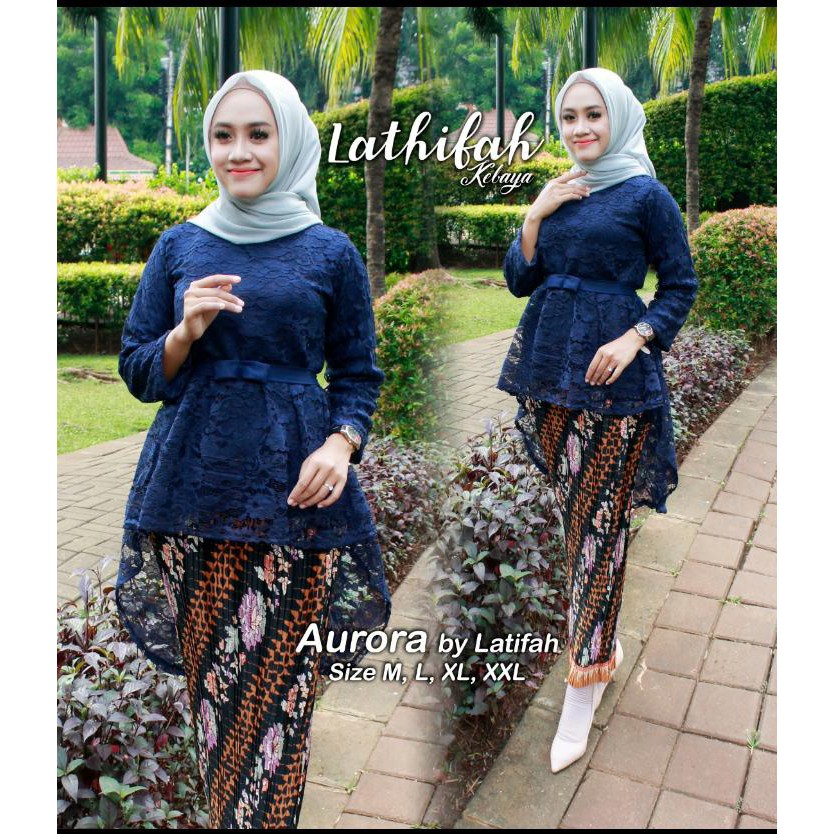 busana kebaya brokat aurora model masakini ternew