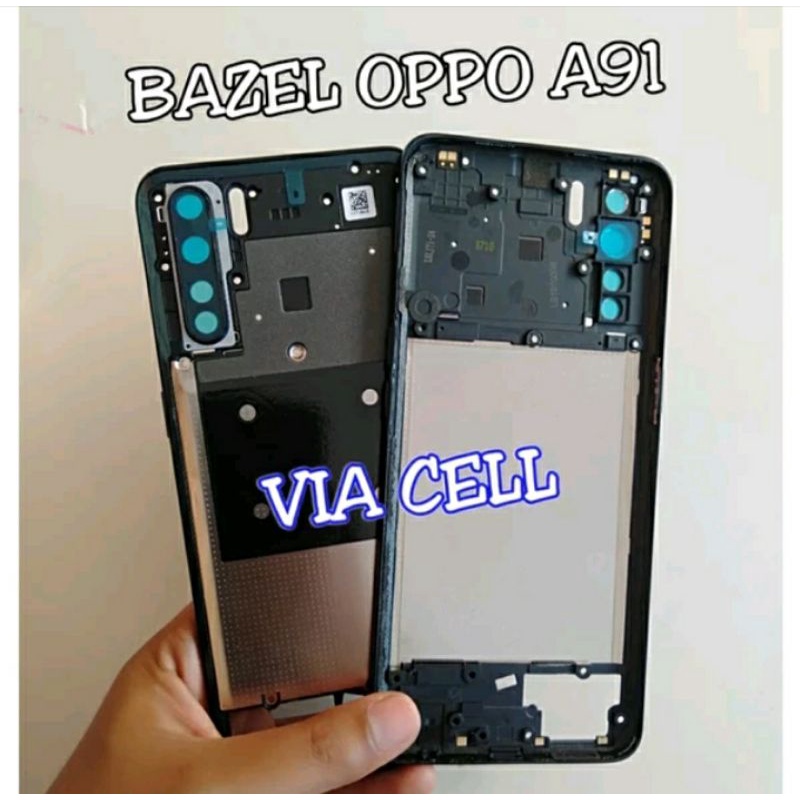 Bazel Bezel Tutup Mesin Oppo A91 2020 Original Tulang Tengah Oppo A91