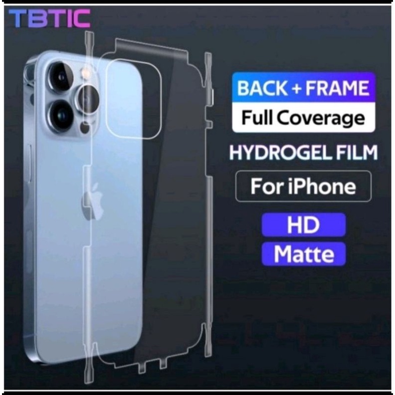 Iphone X XS XR XS MAX anti gores belakang back hydrogel matte plus bazel