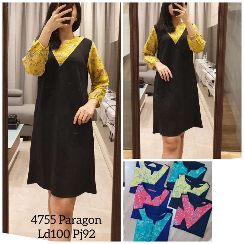 Fleur Dress (Tunik) Scuba Paragon Premium NBN (4756)