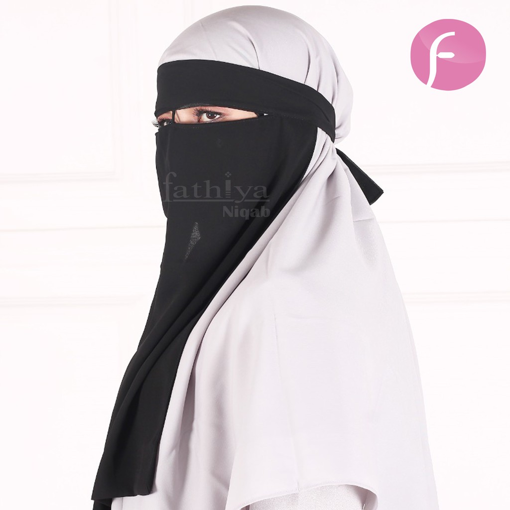 Niqab Fathiya Cadar Bandana Nose String Bentuk Kotak Tidak Nerawang