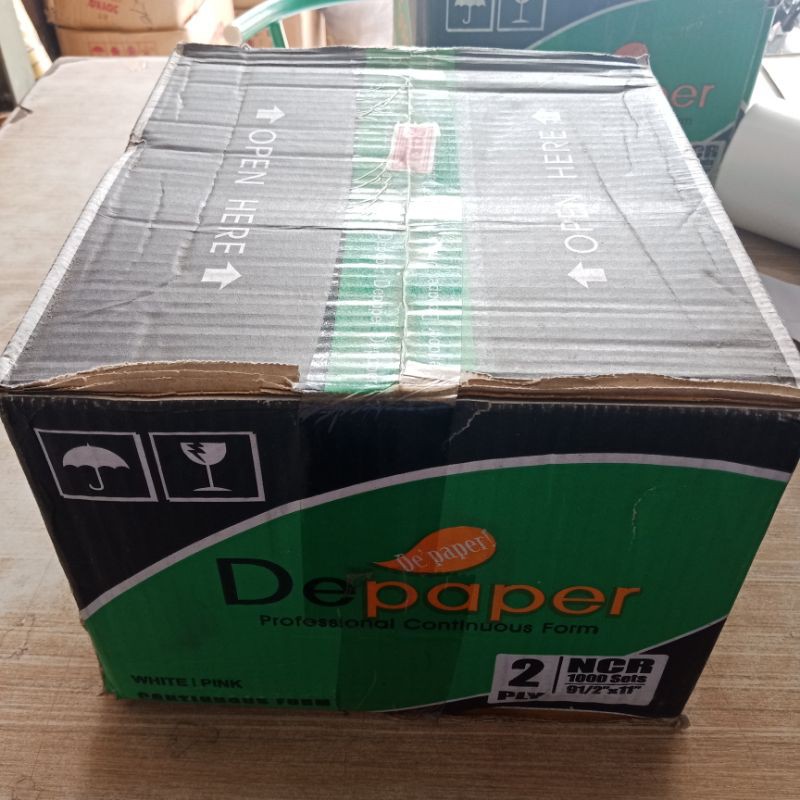 

depaper 1 box 9.5 x 11 inch continous form 2 ply kertas print continousform de'paper 2ply 9 1/2 per box - enc.sup