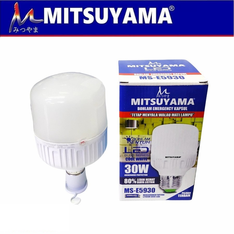 Bohlam Emergency Kapsul Sentuh 30watt MS-E5930 Mitsuyama Lampu darurat MURAH BERKUALITAS setara dengan 110WATT