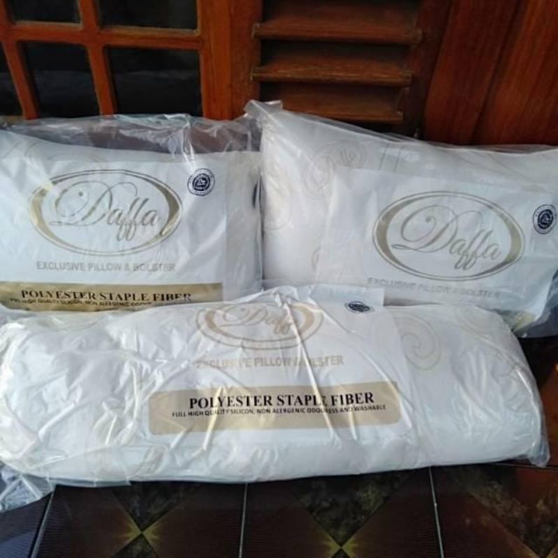 1 SET 2 Bantal 1 Guling Bantal Guling Hotel Daffa kualitas premium
