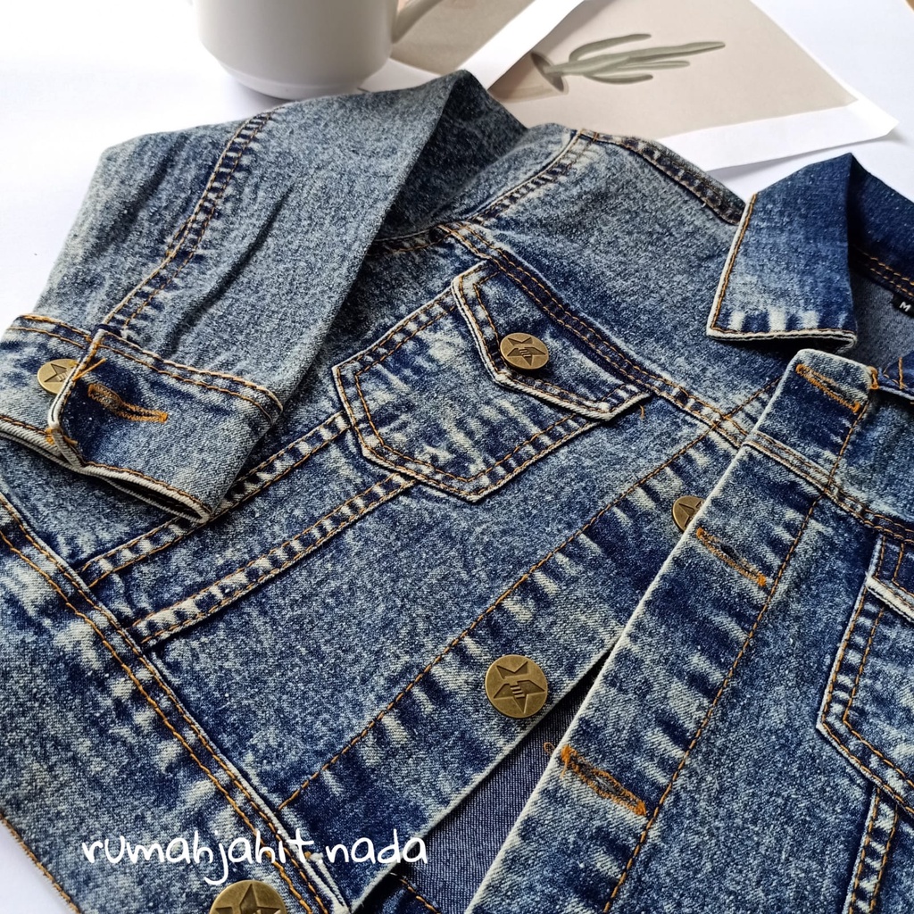 Jaket jeans anak sanwash