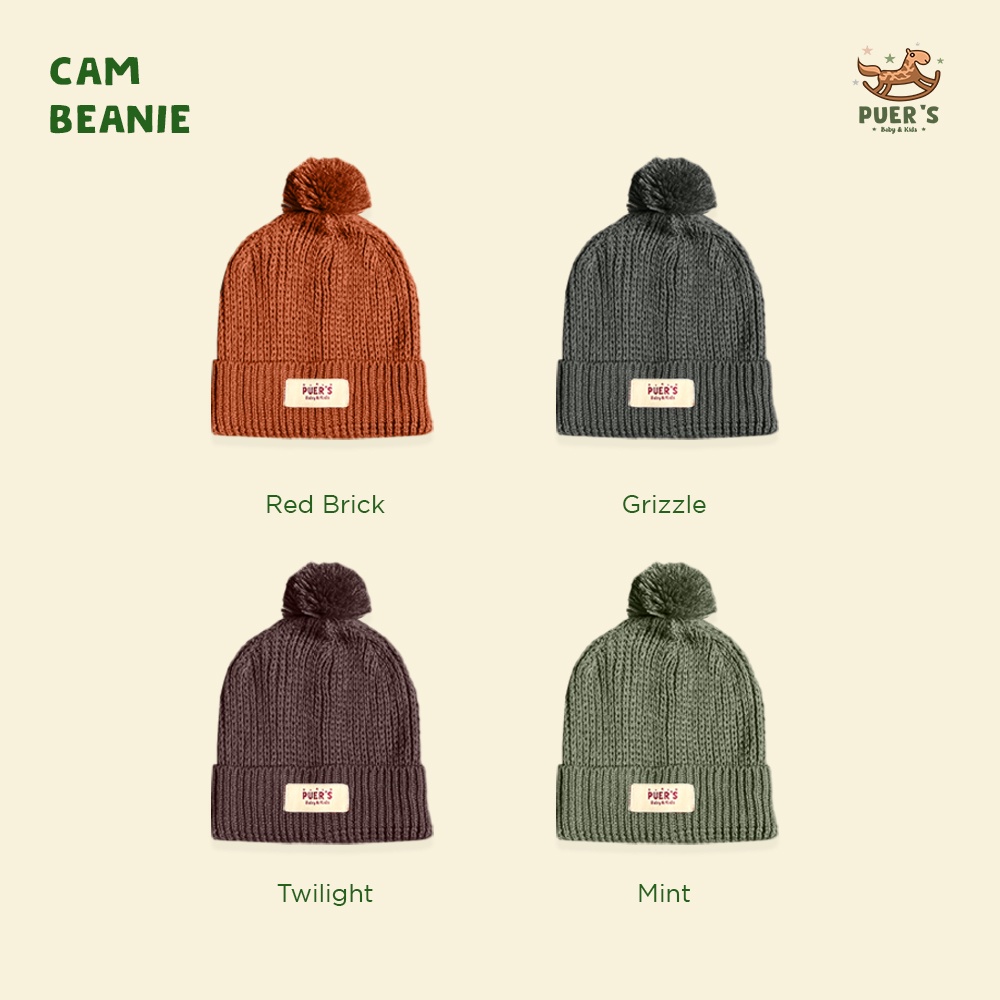 BEANIE BAYI PUER'S CAM BEANIE ( TOPI BAYI/ TOPI ANAK /BEANIE ANAK/ KUPLUK BAYI)