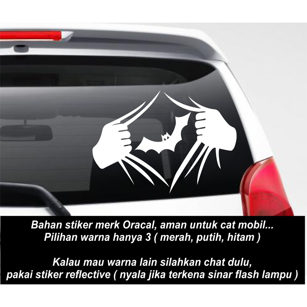 Stiker cutting gambar batman, sticker mobil