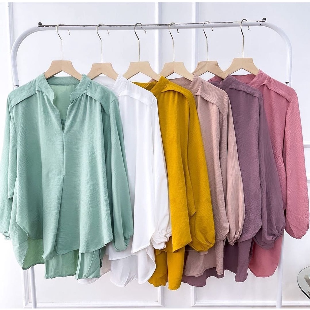 VERZANA BLOUSE AIRFLOW CRINCKLE DEODORA PREMIUM / KEMEJA CRINKLE / BLOUSE CRINKLE TERBARU