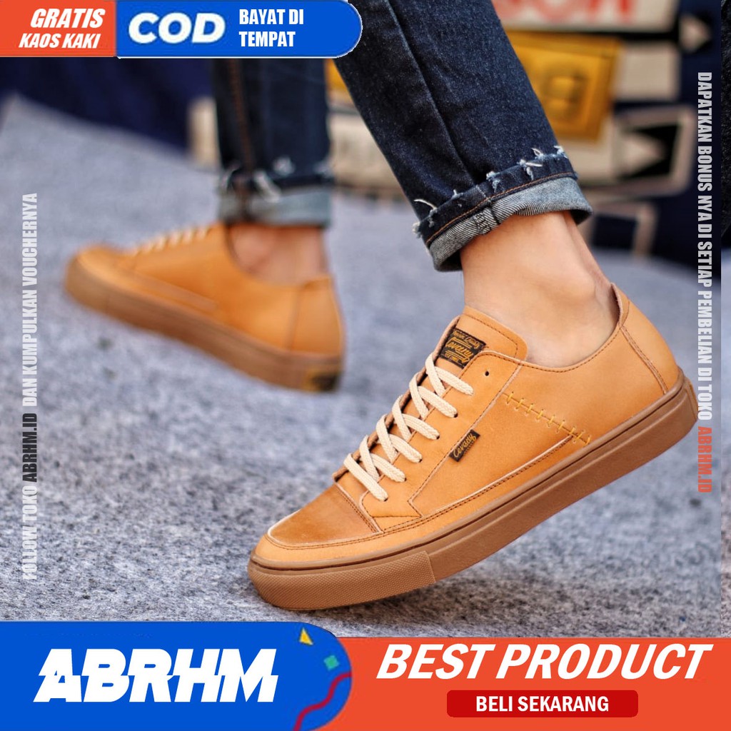 ABRHM x SINTE Sepatu Kasual Loafers Pria Sepatu Pria Casual Kulit Asli Original Sepatu Kerja Cowok Semi Formal Kuliah Kondangan Gaya keren Kekinian Murah Terlaris