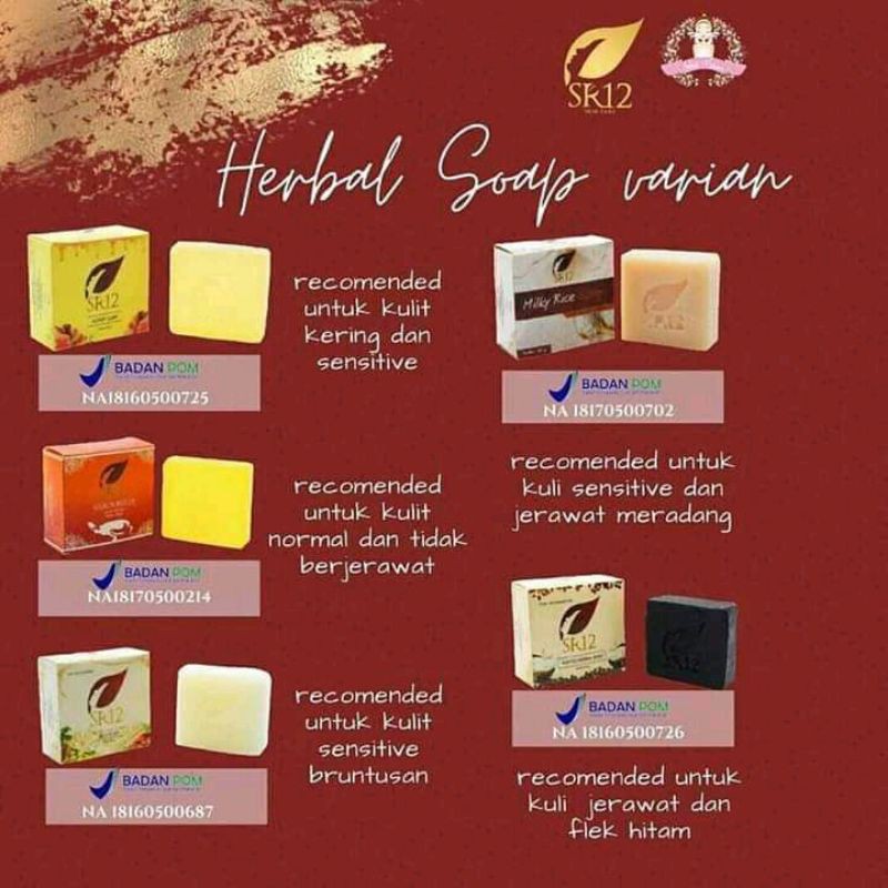 HERBAL SOAP SR12 SKINCARE ORIGINAL BPOM