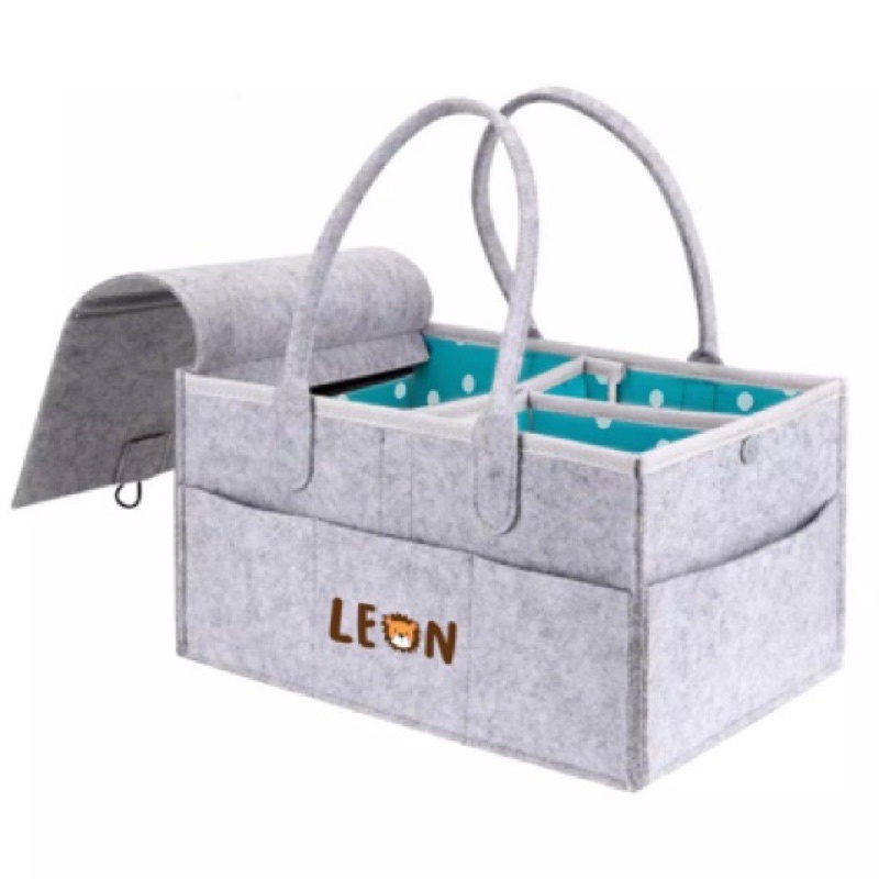 Leon Multipurpose Caddy Bag Tas Organiser Perlengkapan Bayi Traveling Tas Sekat Kuat Diaper Organiser