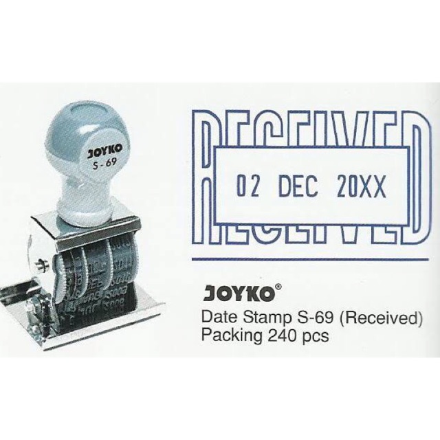 

Stamp Received Date Joyko S69 - Stempel Terima dan Tanggal