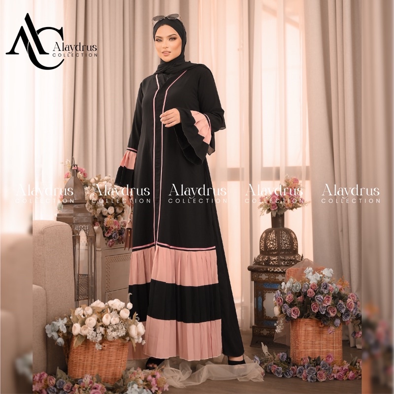 Abaya Dress Plisket Maxi Arab Saudi Bordir Zephy Turki Umroh Dubai Turkey By AlaydrusCollection 113