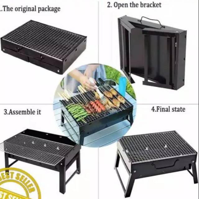 [DZS] ALAT PANGGANGAN PORTABLE BBQ BARBEQUE GRILL SOSIS BASO SATE
