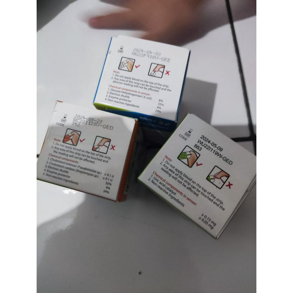 Strip Alat Cek Gula Darah Elvasense 3in1 / Strip Glucose GLU