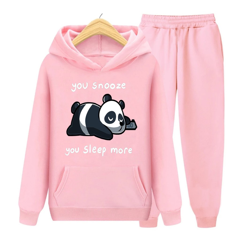 YMF - Setelan Sweater Hoodie Panda Sleep Snooze | Anak-Remaja ( SET Hoodie - Sleep Snooze )®