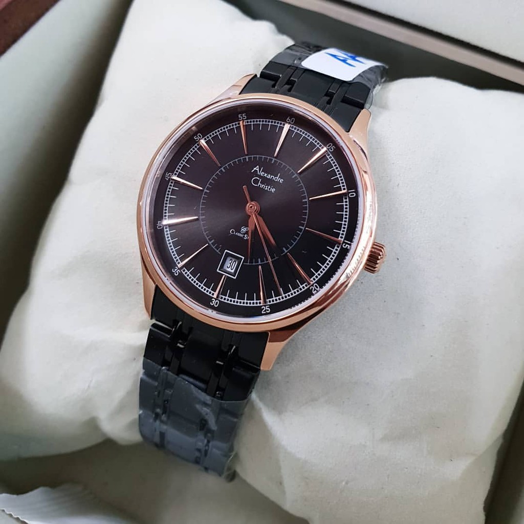 Alexandre christie original 100 % ac8553 black rosegold ladies