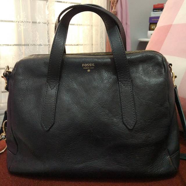 Preloved Fossil Sydney Satchel (Heritage Blue)