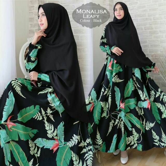 Gamis Premium Leafy syar'i baju hijabers