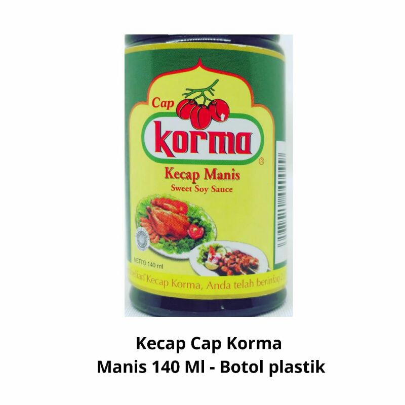 

Kecap Cap Korma Manis 140 Ml - 1 karton isi 48