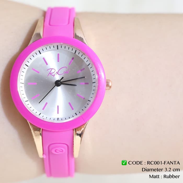 "Jam tangan wanita ripcurl candy fashion tali karet grosir free baterai"