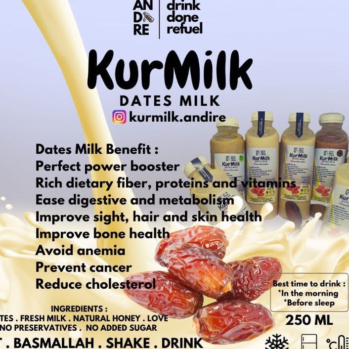 

Susu Kurma Kurmilk minuman kurma sari kurma sehat ramadhan asi booster