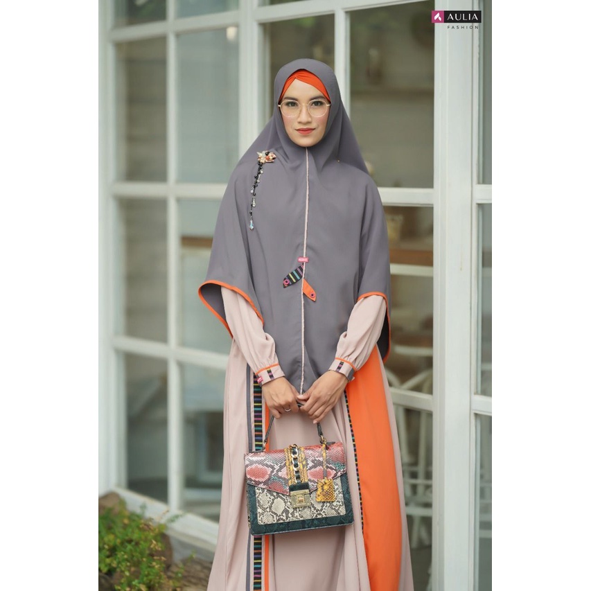 DISKON GAMIS SET AULIA FASHION DANIYA CREAM GREY