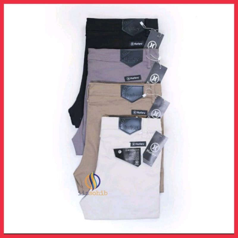 CELANA CINO Panjang Pria  Slimfit KERJAHARIAN Santai Casual Formal Hitam Abu Krem Mocca Size 27-38 Original_-