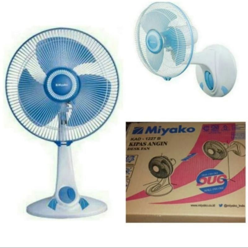 Miyako Kipas Angin Meja Desk Fan 12 inch KAD 1227 B PL 2in1 / KAD-1227 B PL