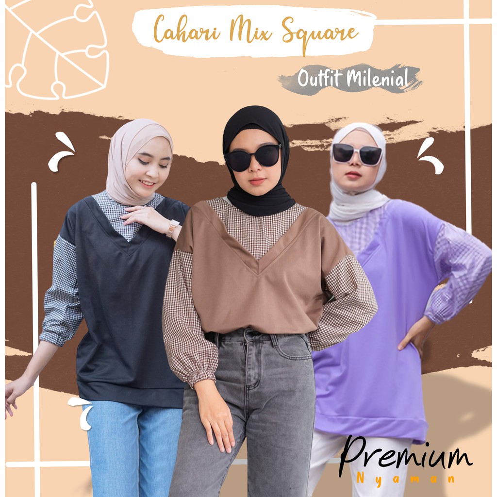 Atasan Blouse Balon Wanita Remaja Korea Ootd Kondangan Kekinian Premium Terbaru Jumbo Import Murah