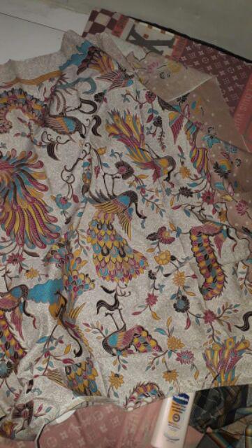 Omah Batik Solo Merak Netes Putih Kain Batik Bahan Seragam Dan Kebaya