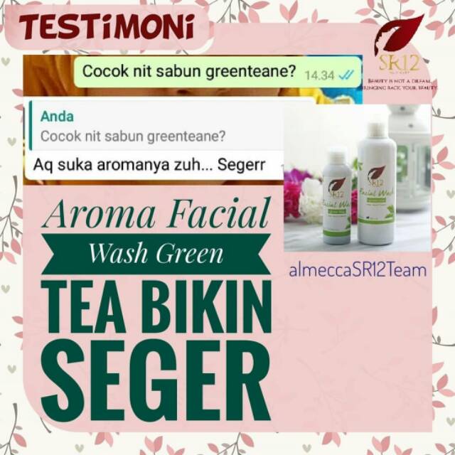 Facial Wash - Face Wash Acne - Face Wash - Facewash - Sabun Jerawat - Facial Wash Green Tea SR12