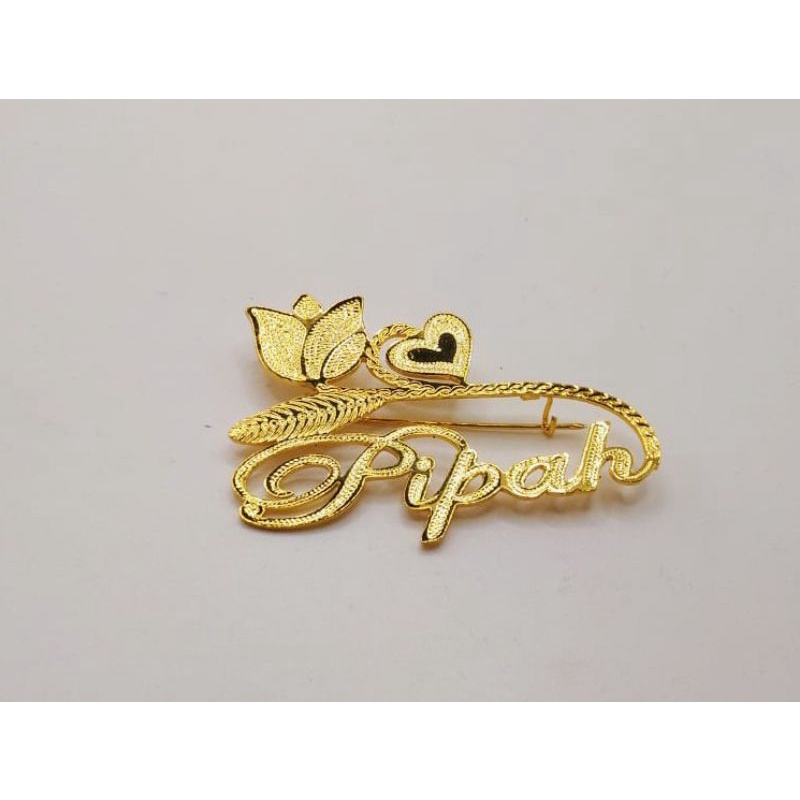 Bros nama Bros nama custom Bros nama lapis emas nama sendiri TERMURAH-B