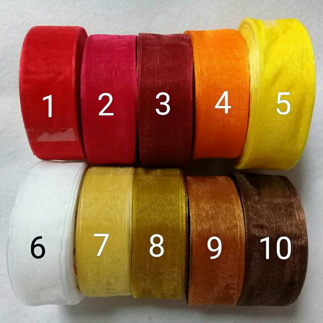 Pita Organdi / Kaca / Organza 1" (2.5cm) per Roll