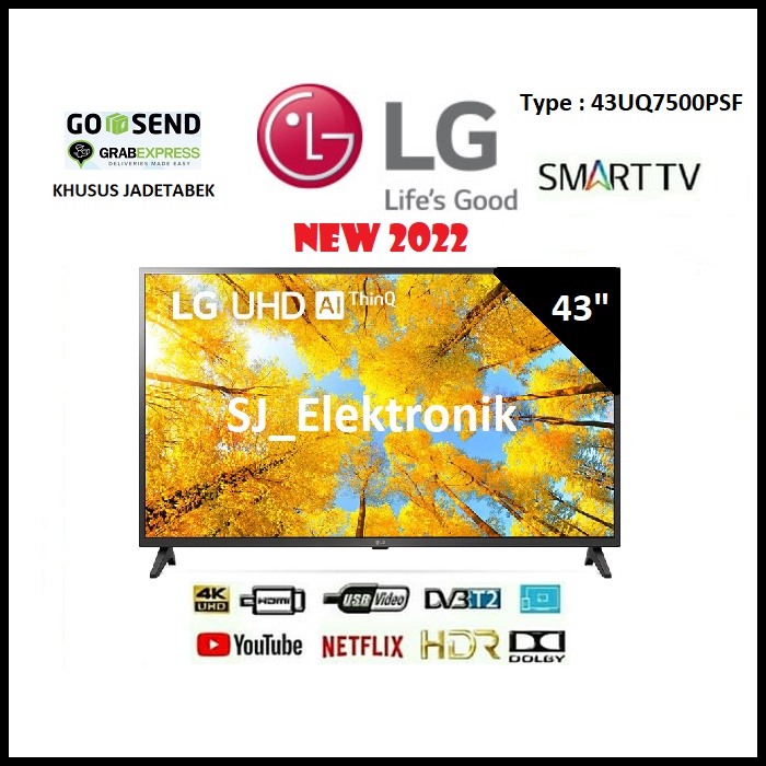 Jual LED TV LG 43 Inch 43UQ7500PSF 43UQ7500 UHD Real 4K SmartTV Shopee Indonesia