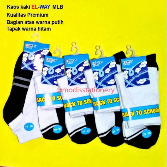 Kaos kaki anak sekolah ELlway MLB