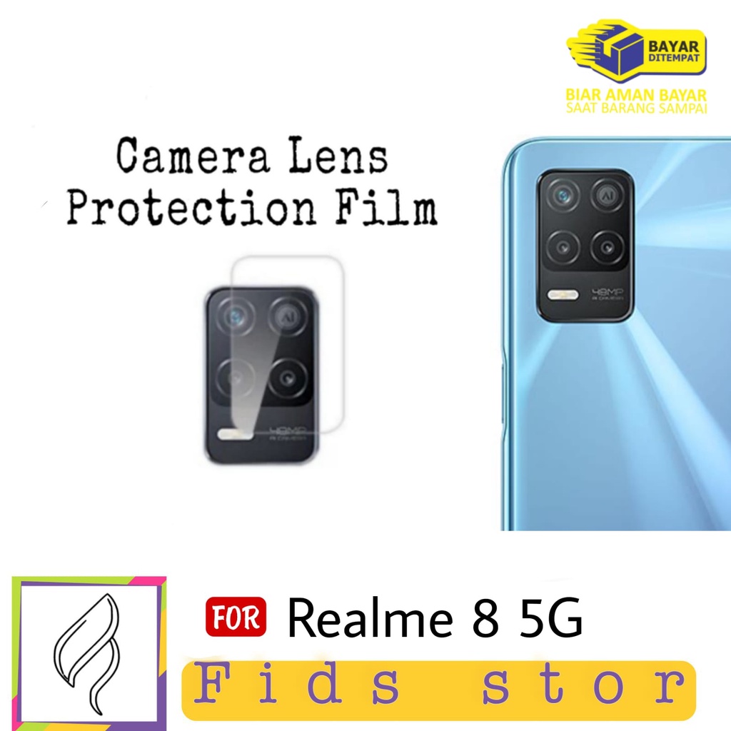 PROMO 2in1 Tempered Glass Realme 8 5G Full Layar Cover Black Premium Free Tempered Glass Camera