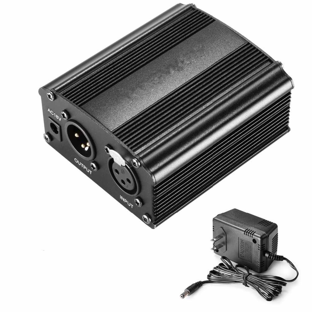 TaffSTUDIO [YG BELI MIC CONDENSER WAJIB BELI INI] Phantom Power Microphone 1 Channel 48V Supply Mic RU-P48V Warna Hitam Condenser mic pengeras power 48Volt pengeras suara power condensor penjernih low noice / pengeras mic / POWER / BM700 / BM800 / BM8000