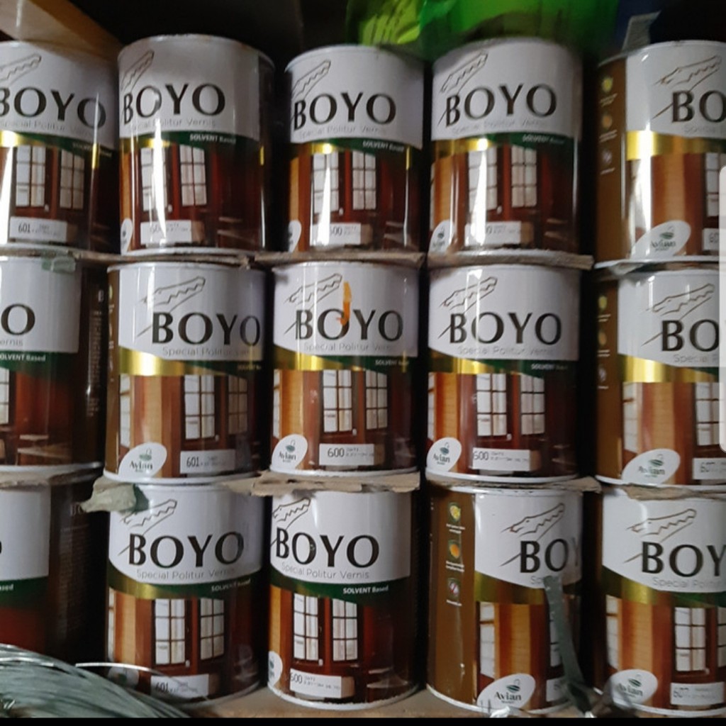 Cat Kayu Boyo Politur Vernis Avian Brands 1liter/ Pernis Pelitur Boyo Solvent Based 1kg/ Pernis 1Lit