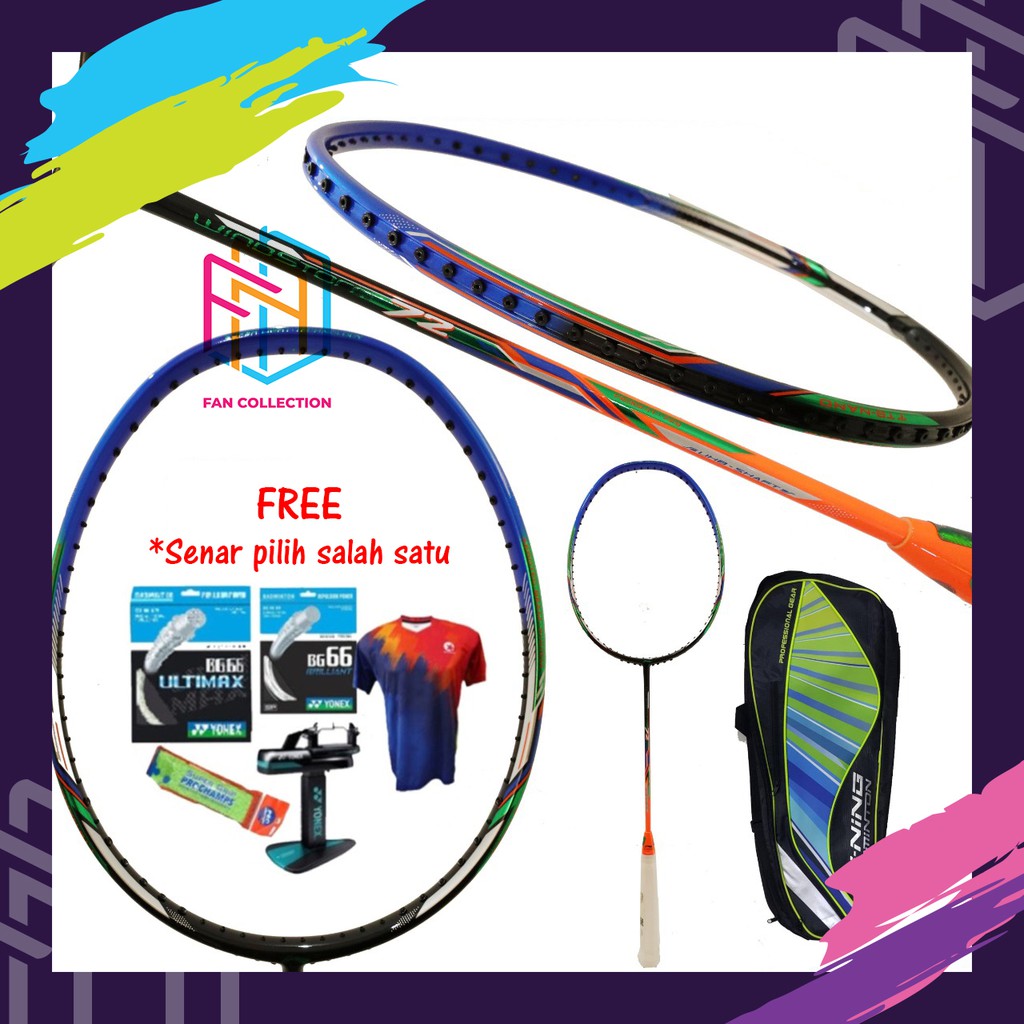 PAKET LINING WINDSTORM 72 NEW COLOR RAKET BADMINTON ORIGINAL