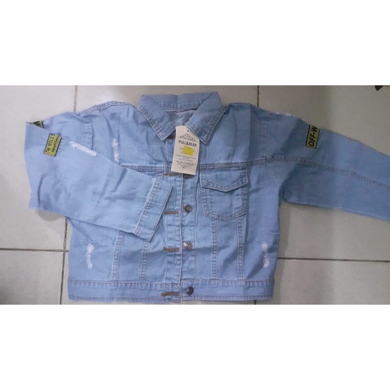 Victoria STATION LIST OFF WHITE JAKET JEANS-5