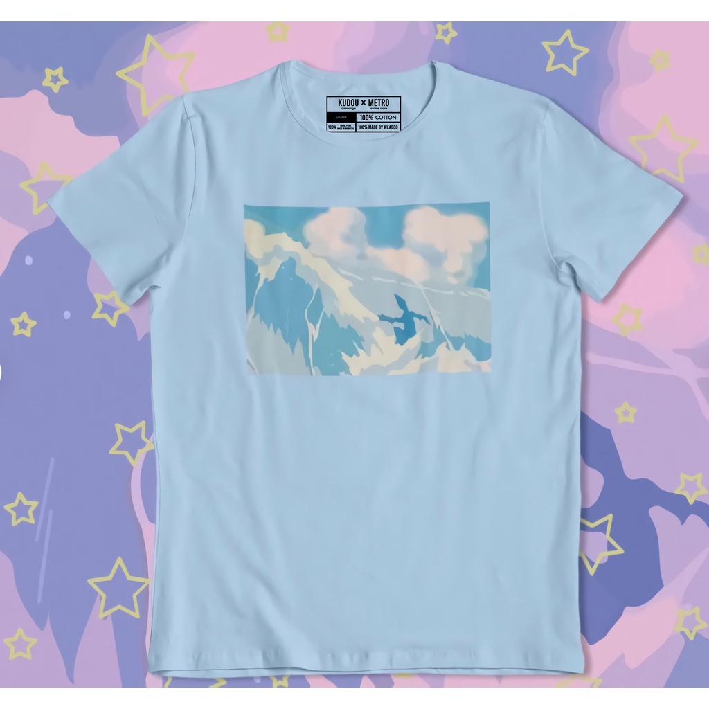 Tshirt Wave Anime Retro Aesthetic Simple Life gambar ombak