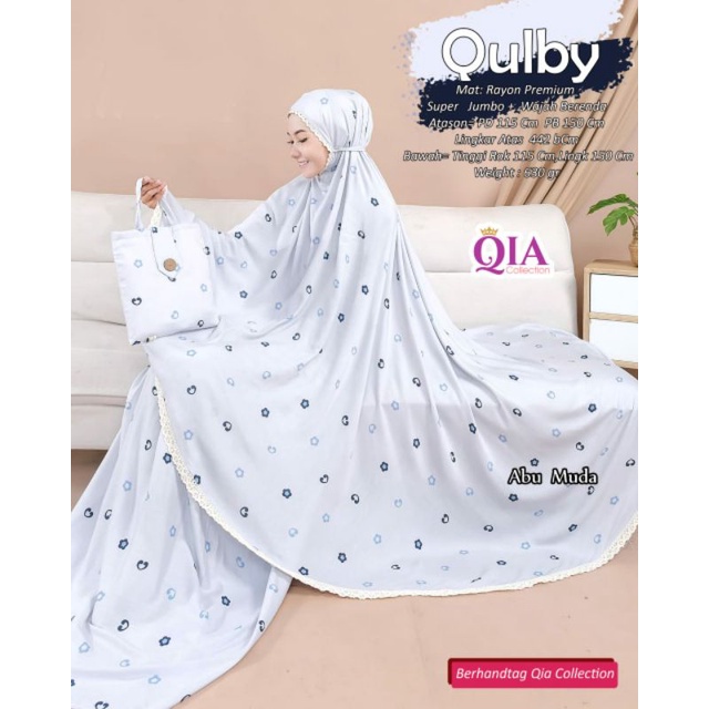 MUKENA RAYON PREMIUM SUPER JUMBO | MUKENA QULBY ORIGINAL QIA COLLECTION