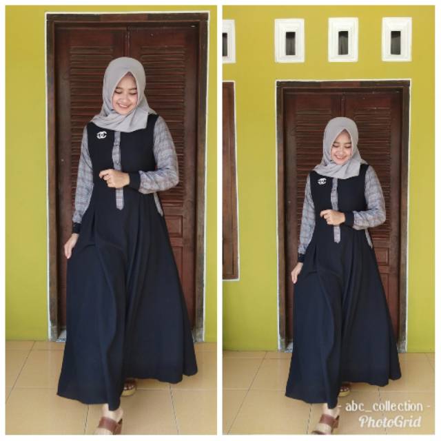 Gamis kombinasi Zara