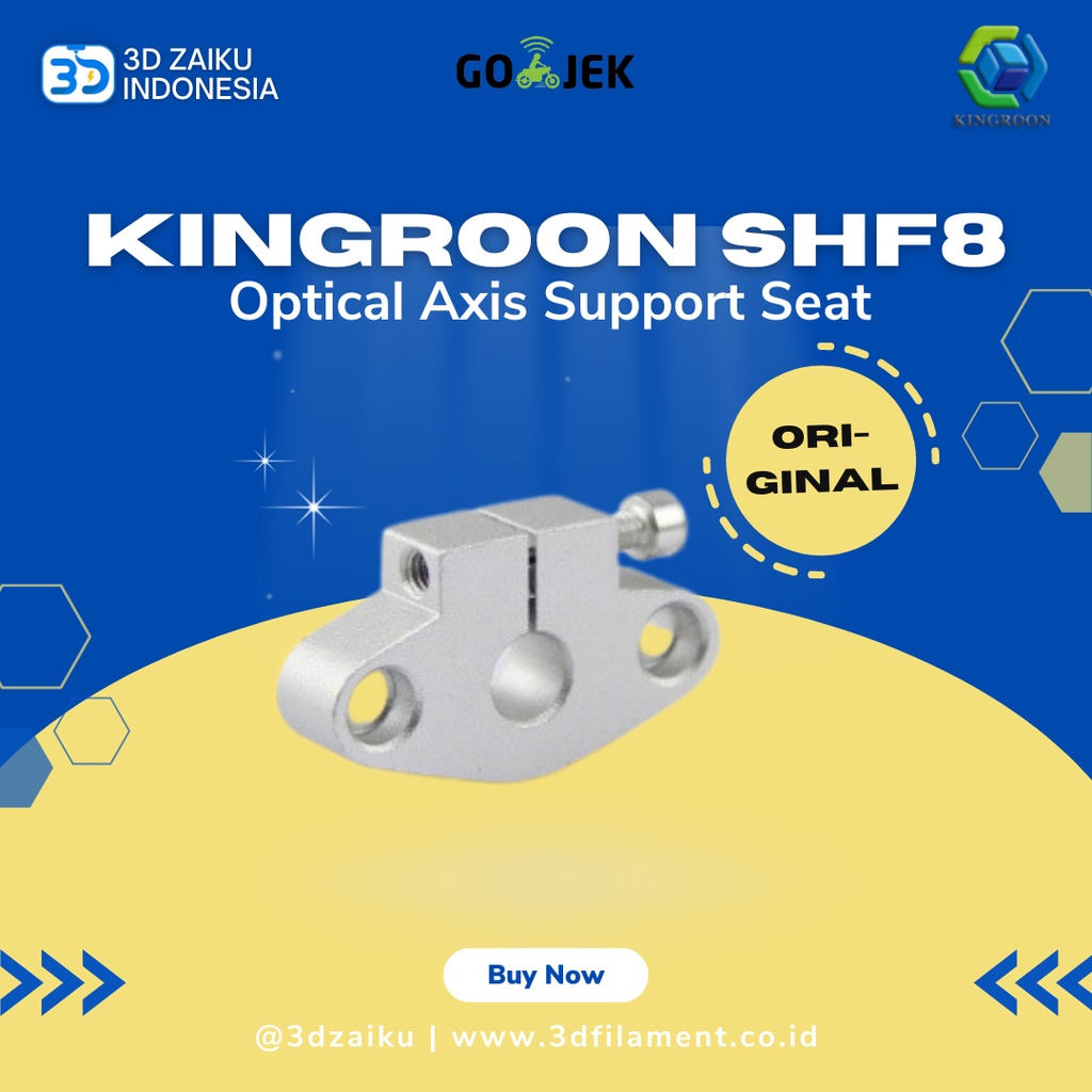 Original Kingroon SHF8 Optical Axis Support Seat for 8 mm Linear Rod