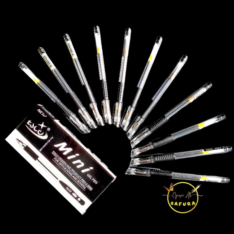 

pulpen gel esco mini 12 pcs murah pen gel