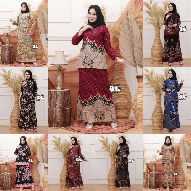 NEW RNB - BAJU KURUNG WANITA MELAYU TERBARU SETELAN BATIK WANITA MODERN 2021 BAJU KURUNG MALAYSIA 2021 SERAGAM GURU BAJU DINAS BAJU BATIK WANITA PANJANG BAJU KONDANGAN NGAJAR MUSLIM WANITA SERAGAM ONE SET SIMPLE MOTIF BATIK BUNGA COUPLE JUMBO SERAGAM