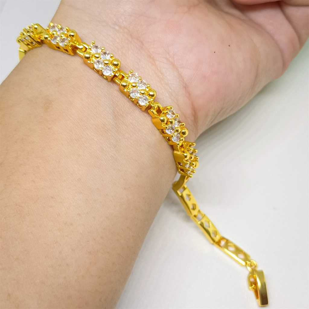 Xuping Gelang Tangan lapis emas 24k Perhiasan Lapis Emas 24K gold Bracelet Fashion bangle